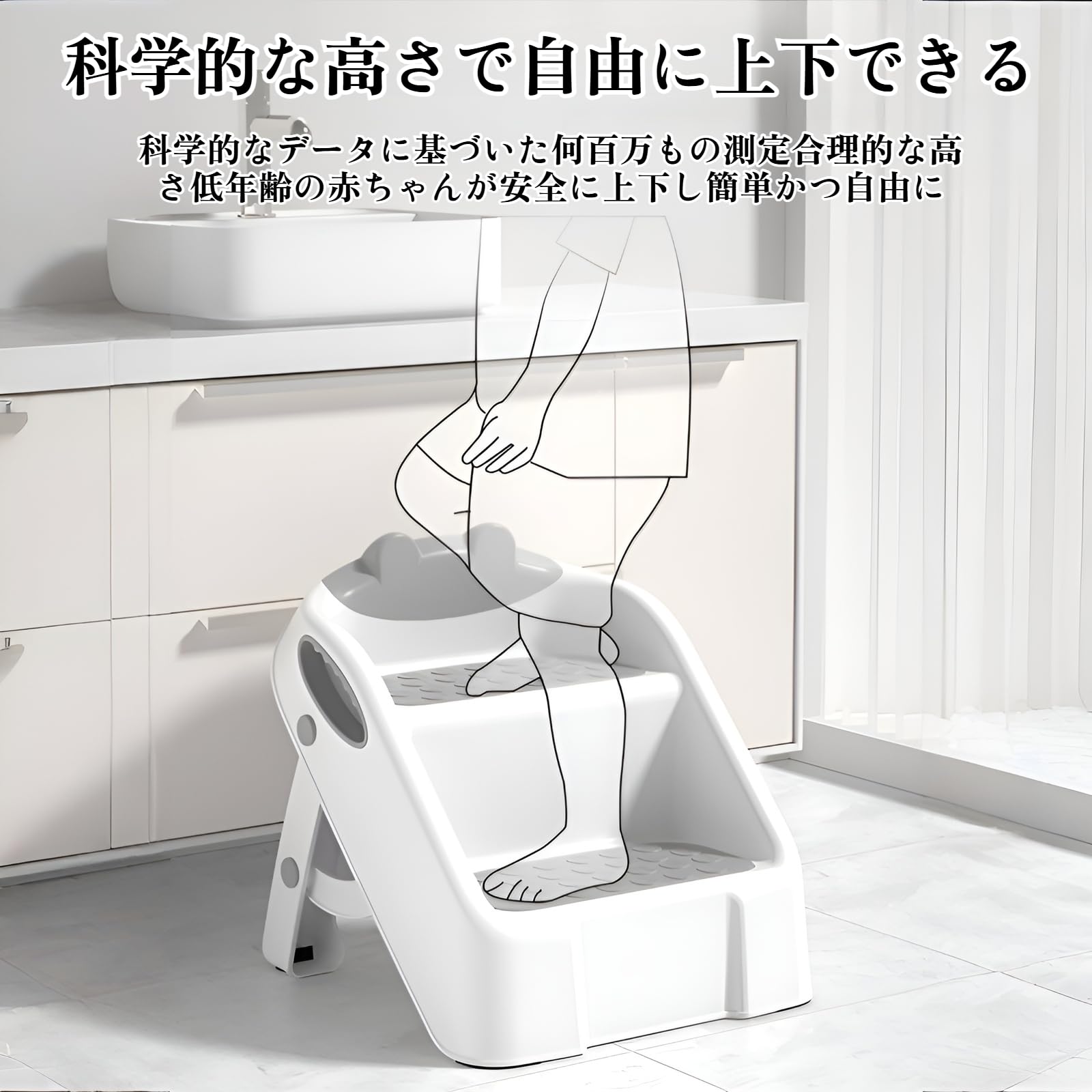 Amazon.co.jp: 保育士監修 キッズ踏み台 3点安全基準クリア 可変式2段
